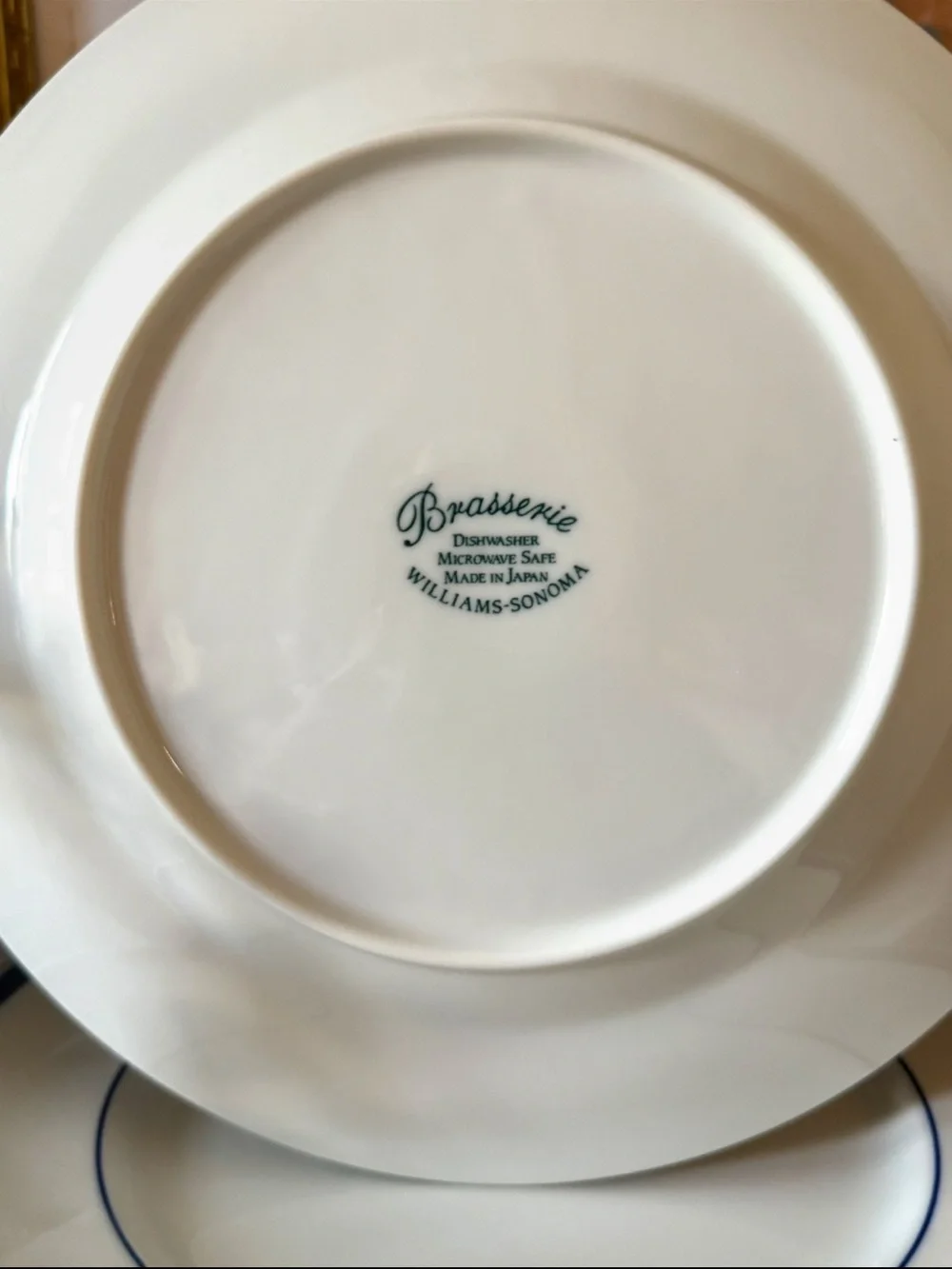 Williams Sonoma “Brasserie” Blue Stripe - Dinner Plates 11